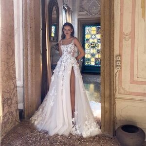 Tom Sebastian Blooming Tom 3D Floral Bridal Gown